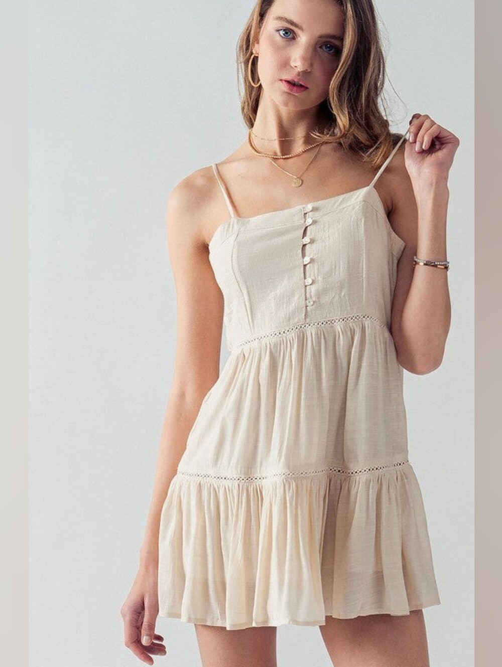 Love Tree Ruffled Mini Dress